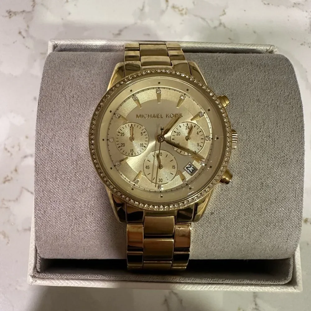 Michael Kors Radiant Gold Chronograph Watch